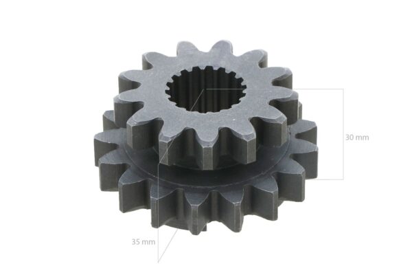 Tandwiel 13T X 17T 18 Splines Kubota - Afbeelding 2