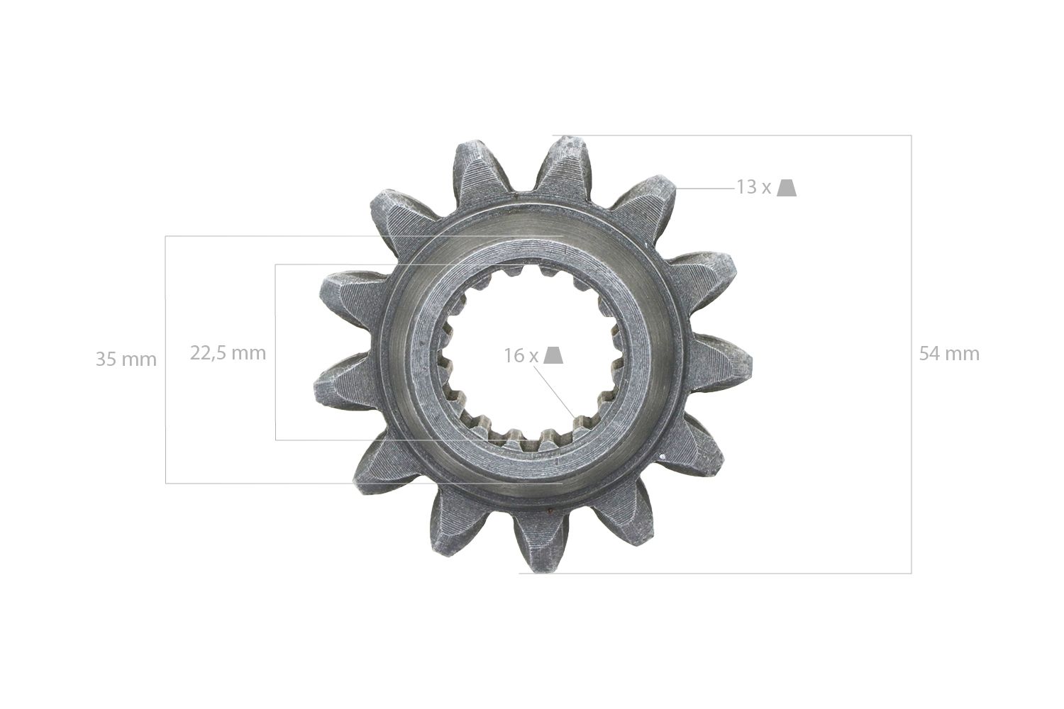 Tandwiel 13TX16T