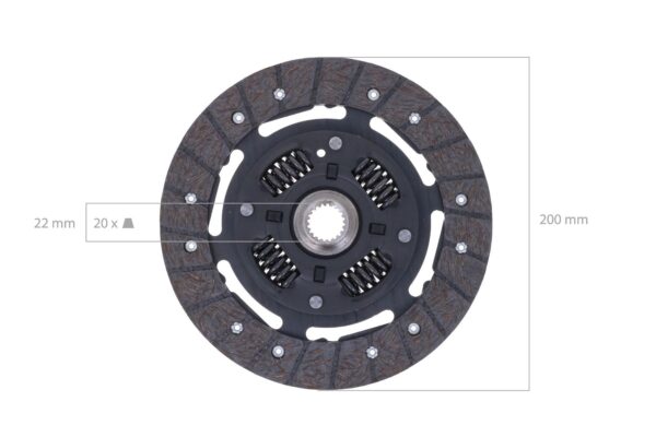 Koppelingsset Yanmar, YM195, YM220, YM226, YM240, YM250, YM276, YM1500, YM1600, YM1700, YMG1800, YM1810, YM1900, YM2000, YMG2000, YM2001, YM2010, YM2210, YM2210B, YM2301, YM2310M - Afbeelding 6