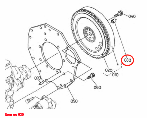 Toplager / Priseasbus Kubota Aste, Bulltra, B-, F-, GB-, KH-, L-, LX-, M-, RTV-, ST-Types, Zen Noh ZB-Types Hinomoto CX-Types, - Afbeelding 4