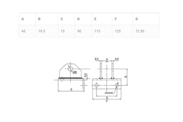 Topstanghouder Iseki TU, TX, TM, Mitsubishi - Afbeelding 3
