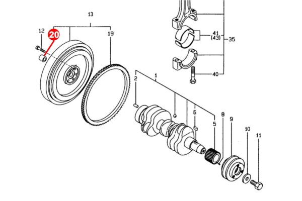 Priseaslager Yanmar F-Serie, FE-Serie, FF-Serie, GT14, Ke-Serie, YM-serie, - Afbeelding 4