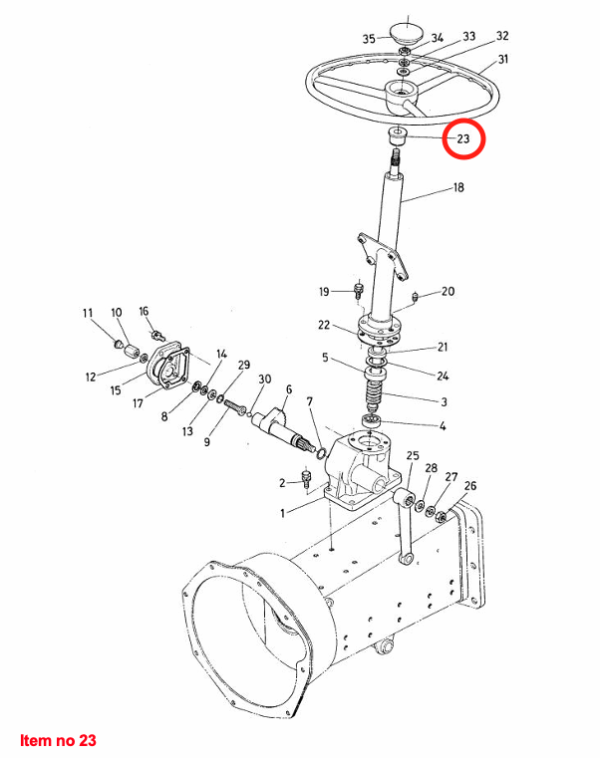 Rubber bus voor stuurkolom Kubota Bulltra, B-, G-Types, Zen Noh ZB-Types, , - Afbeelding 3