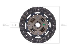 Koppelingsplaat Kubota Aste, B-, F-, GB-Types, Hinomoto CX-Types, Mahindra, Mitsubishi,