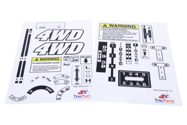 Stickerset Iseki TX, TL, TU, TS