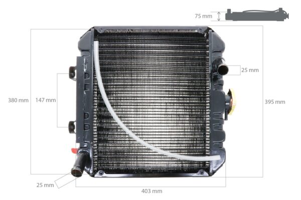 Radiateur Kubota B1400, B1402, B1500, B1502 - Afbeelding 2