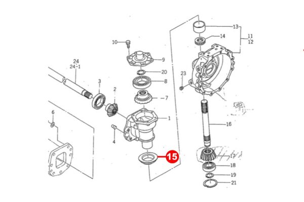 Fuseekeerring 4WD Iseki TA-, TK-Types, 50-, 51-Types, Massey Ferguson Agco, Challenger, - Afbeelding 4