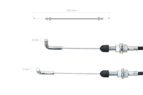 Gaskabel Iseki - voetgas TU serie (Landleader) 3015, 3020, 3025, - Afbeelding 2