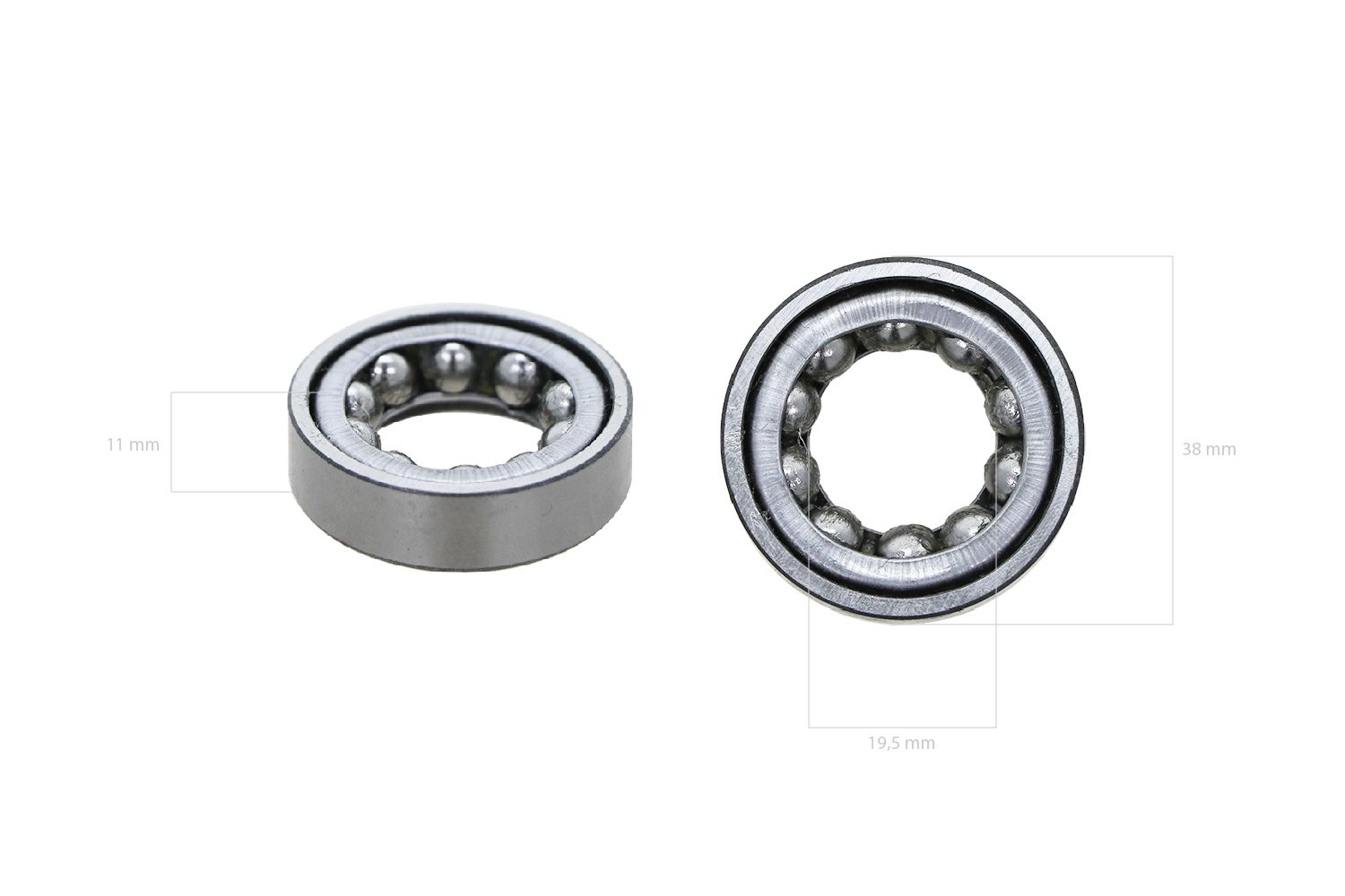 Stuurlager Kubota, Iseki, Yanmar, Mitsubishi, John Deere, Case IH, Ford, Shibaura, Bolens,  38x19,5x11