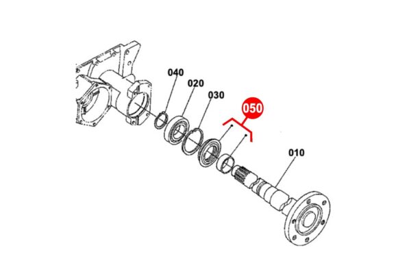 Steekaskeerring (achter) Kubota B-Types, - Afbeelding 6