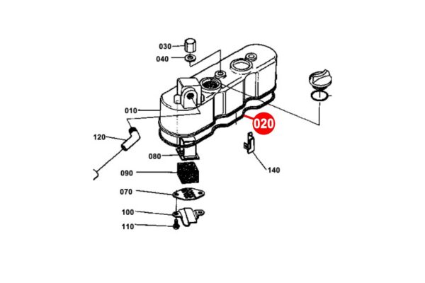 Klepdekselpakking Kubota D650, D750, D850, D950, - Afbeelding 2