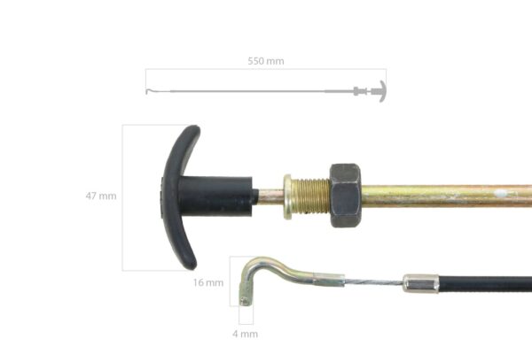 Stopkabel Iseki TE, TL, TS, TU, Bolens, - Afbeelding 4