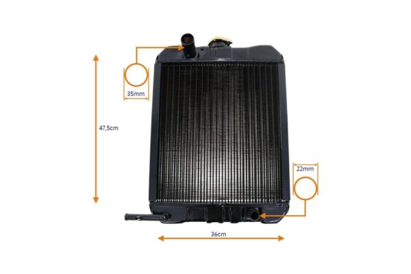 Radiateur Iseki TE4270, TE4350, TL1900, TL2100, TL2300, TL2500, TL2700, Bolens, White, - Afbeelding 4