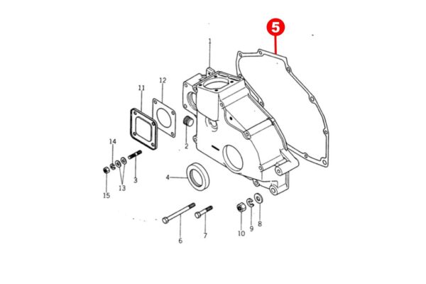 Distributiedekselpakking Mitsubishi KE55, KE70, KE75, Iseki TX, Bolens - Afbeelding 2