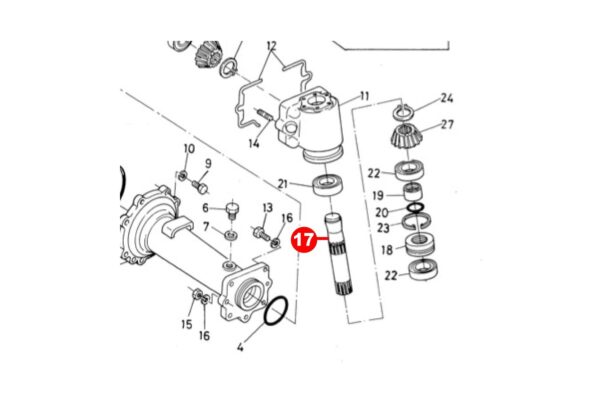 Stuurstang Kubota L1802, L2002, L2202, L2402, L2602, L2802, L3202,L3602, L4202 - Afbeelding 2