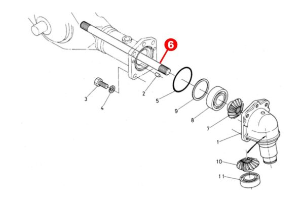 Aandrijfas voor Kubota L-1 serie 411mm - Afbeelding 2