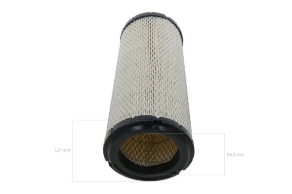 Luchtfilter Kubota GM, KC, KL, KX, L, M, MX, R, U, Yanmar, AF, B, C, CT, EF, EG, EX, F, G, LX, U, VIO, Mitsubishi, Komatsu, Bobcat, Kioti - Afbeelding 2