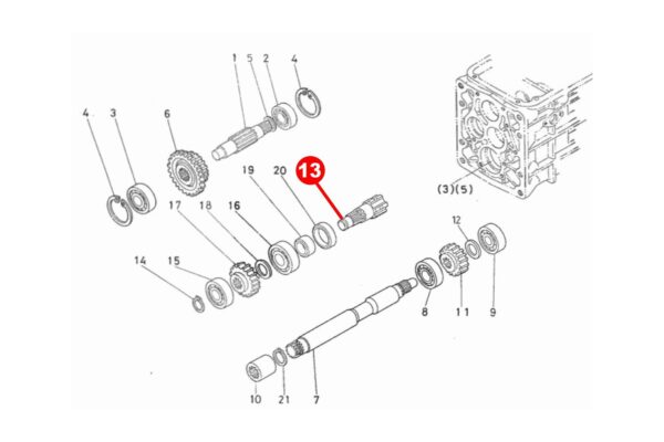 Aftakas stomp Kubota B5000, B5001, B10 - Afbeelding 2