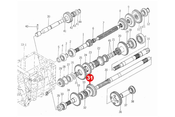 Tandwiel Iseki 23TX28T 13 splines - Afbeelding 6