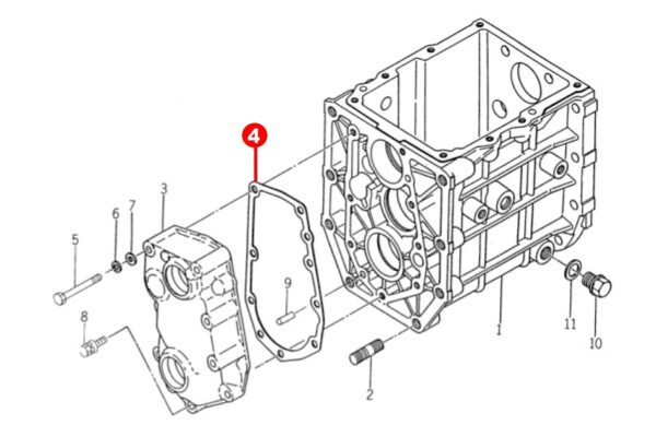 Pakking Versnellingsbak Iseki TU-, TX-Types, Bolens G-, TX-Types, Massey Ferguson 1120, - Afbeelding 2