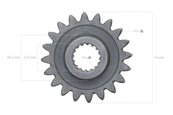 Tandwiel 20TX16T