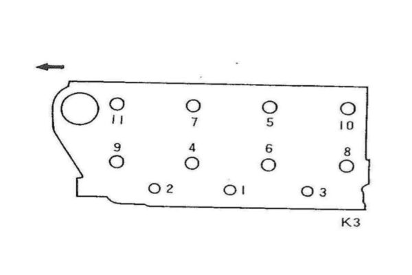 Koppakking Mitsubishi K3G, MT205, MM30, MM30B, MM35, MM35B - Afbeelding 2