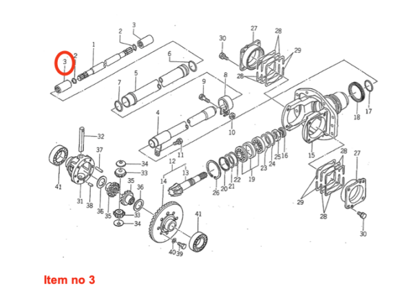 Koppelbus 4WD Iseki SF-, TA-, TE-, TF-, TL-, TS-, en TU-Types, Massey Ferguson, Bolens, - Afbeelding 2