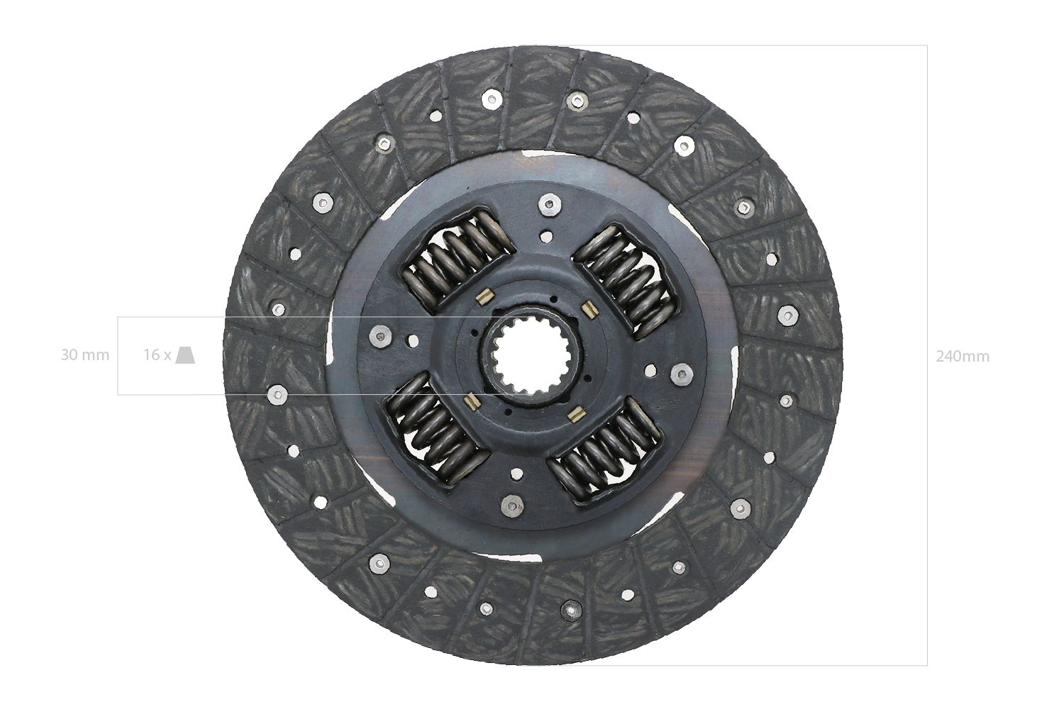 Koppelingsplaat 240mm / 91/2” Ford / New Holland, Case IH, Shibaura