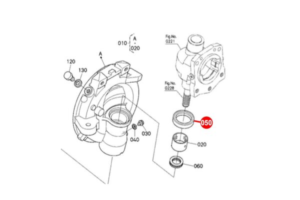 Fuseekeerring 4WD Kubota M-, ME-Types - Afbeelding 4