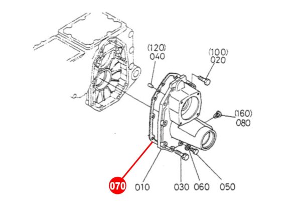 Pakking eindaandrijving Kubota B1-, B-, F-Types, Zen Noh ZB-Types - Afbeelding 2