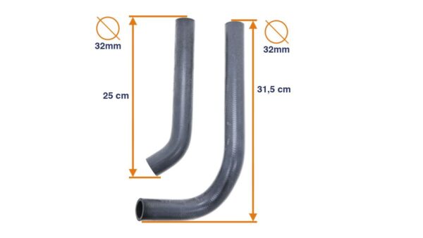 Set koelwaterslangen Kubota B1-14, B1-15, B1-16, B1-17 - Afbeelding 2