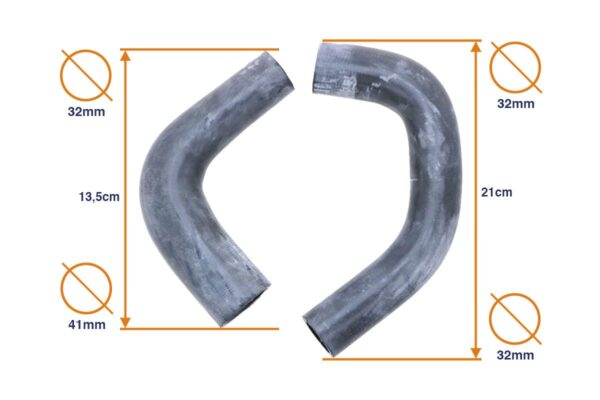 Set koelwaterslangen Kubota B5000, B5001, B6000, B10, B4200, B5100 - Afbeelding 2