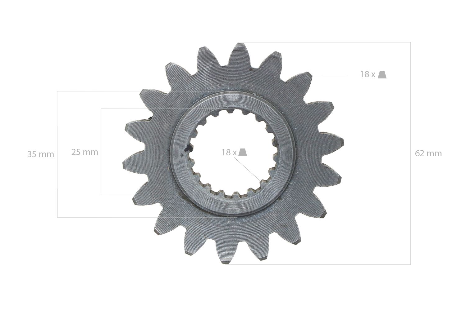 Aftakas tandwiel Kubota B7001