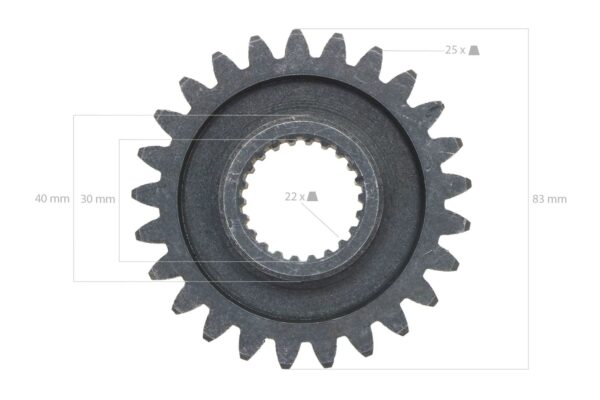 Tandwiel 25TX22T
