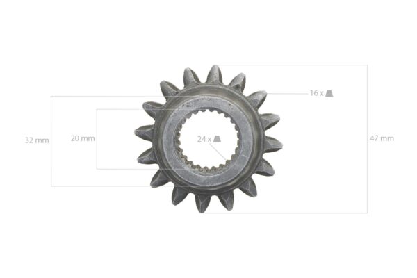 Tandwiel 16TX24T