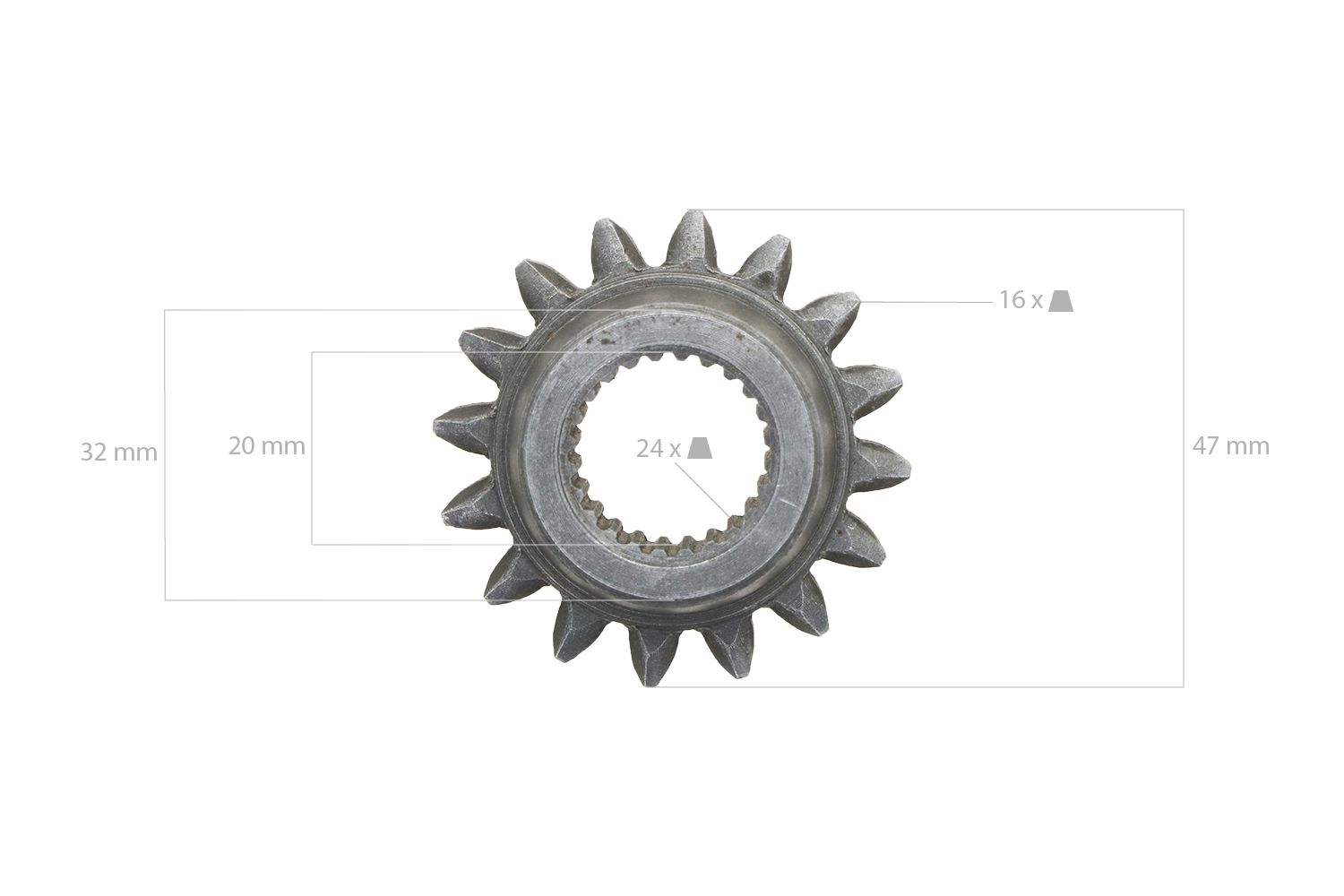 Tandwiel 16TX24T