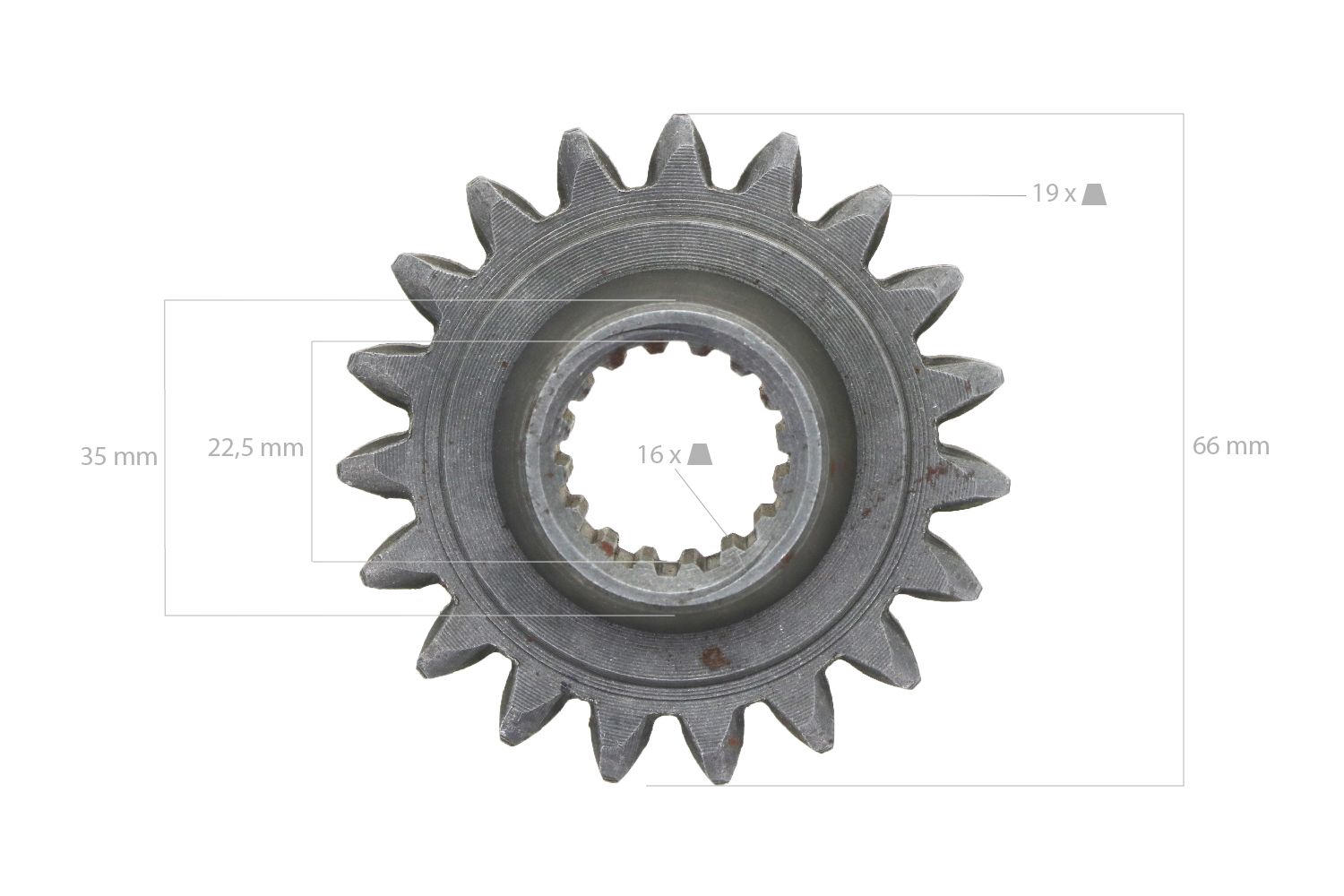 Tandwiel 19TX16T