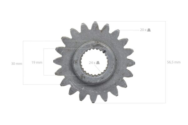 Tandwiel 20TX24T