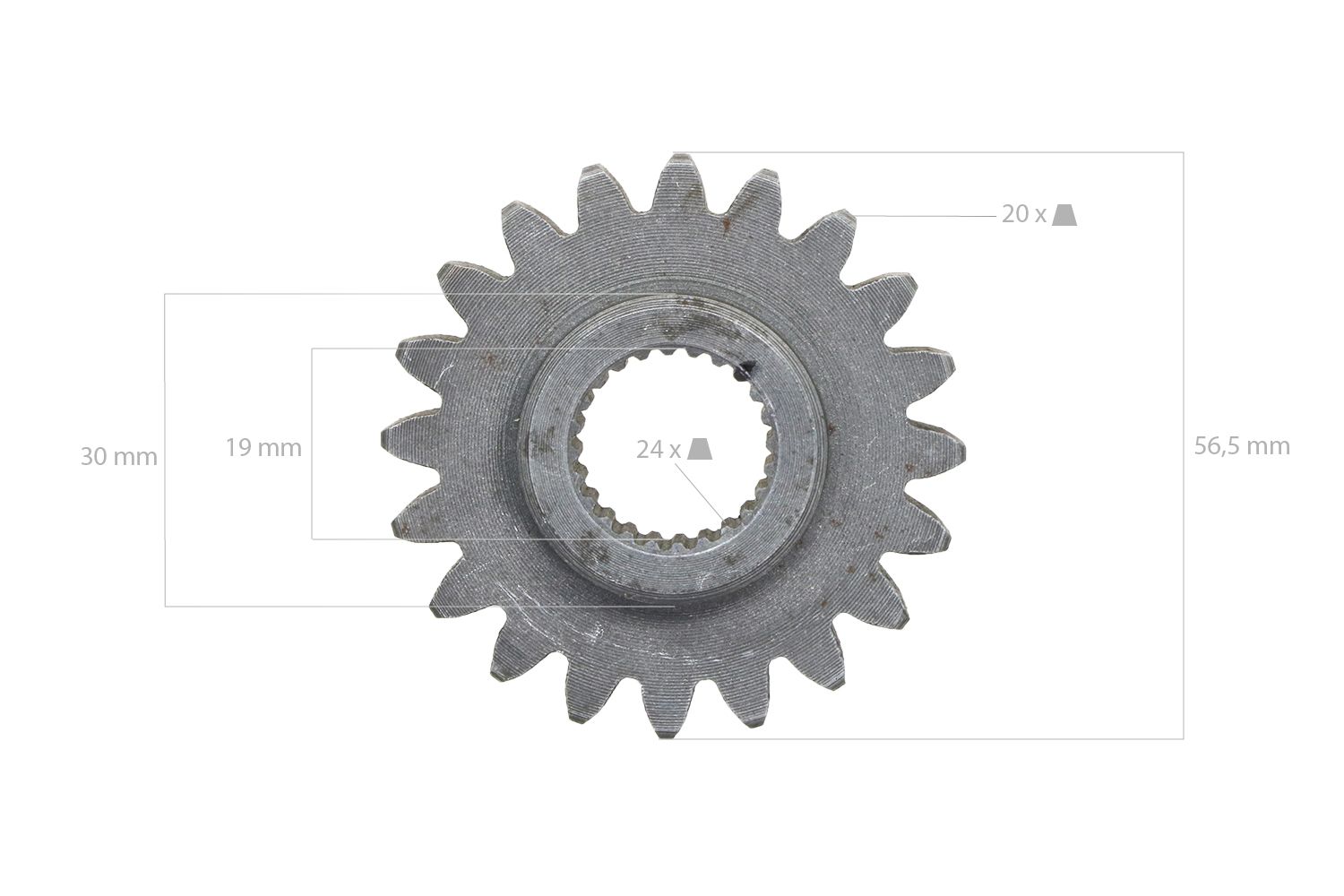 Tandwiel 20TX24T