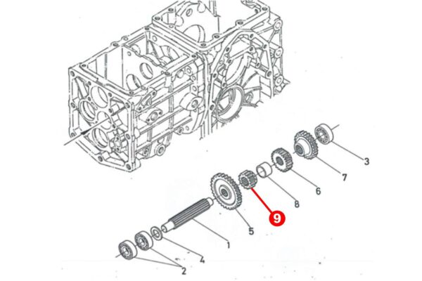 Tandwiel 13TX16T Kubota B1200, B1400, B1402, B1-14, B1-15, B40 - Afbeelding 6