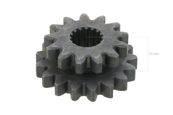 Tandwiel 13TX17T 16 Splines Achteras Kubota B1200, B1400 - Afbeelding 2
