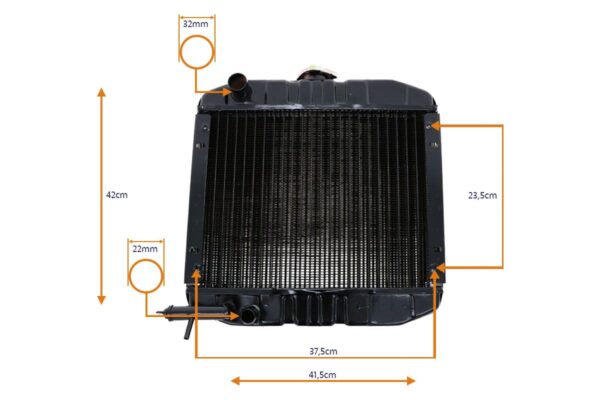 Radiateur Iseki TU180, TU200, TU220, TU240 - Afbeelding 4