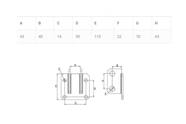 Topstanghouder Mitsubishi D1550 - Afbeelding 3