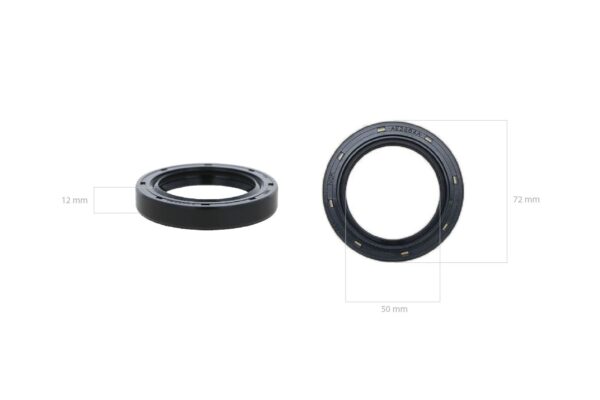 Steekaskeerring 4WD 50x72x12 Iseki TE4270, TE4350, TS1610, TS1910, - Afbeelding 2
