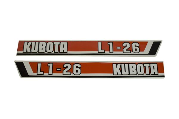 Motorkap stickerset Kubota L1-26