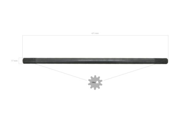 4WD aandrijfas 47,1 cm