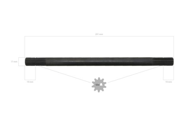 4WD aandrijfas 29,1cm