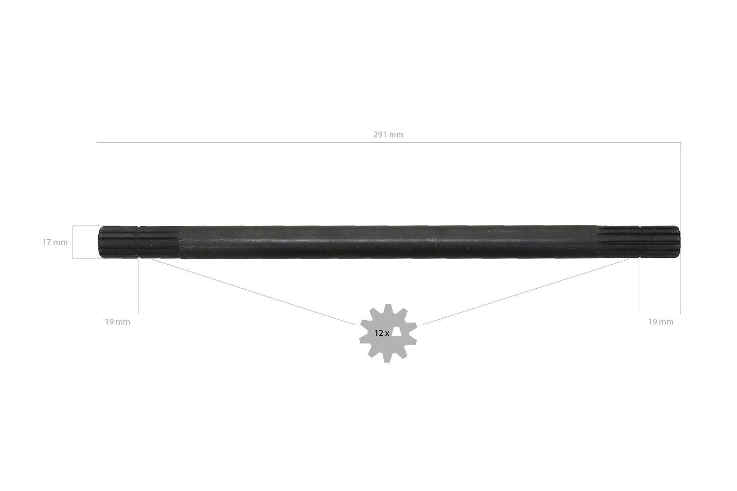 4WD aandrijfas 29,1cm