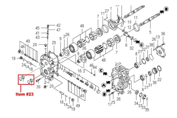 Keerring Iseki, Massey Ferguson, Yanmar, Branson / Kukje, Cub Cadet, - Afbeelding 5