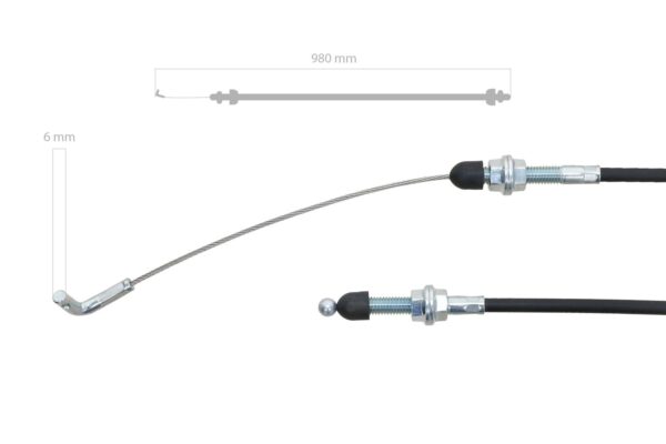 Gaskabel (voet) Iseki TM-Types, HST Kabel TH-Types Massey Ferguson, - Afbeelding 2
